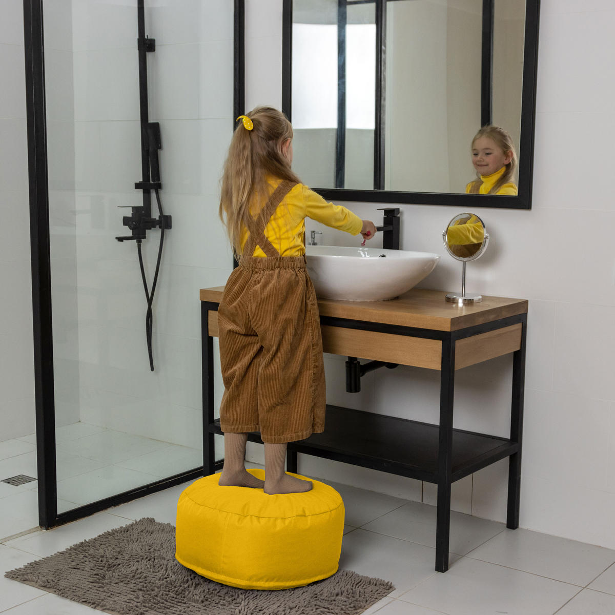 POUF M gelb - Gelb, Textil (500/200/500cm) - Bruni