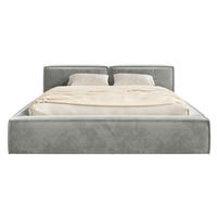 POLSTERBETT Tilves Slim Grau 160x200 cm - Schwarz/Grau, Kunststoff/Textil (160/200cm) - Selsey