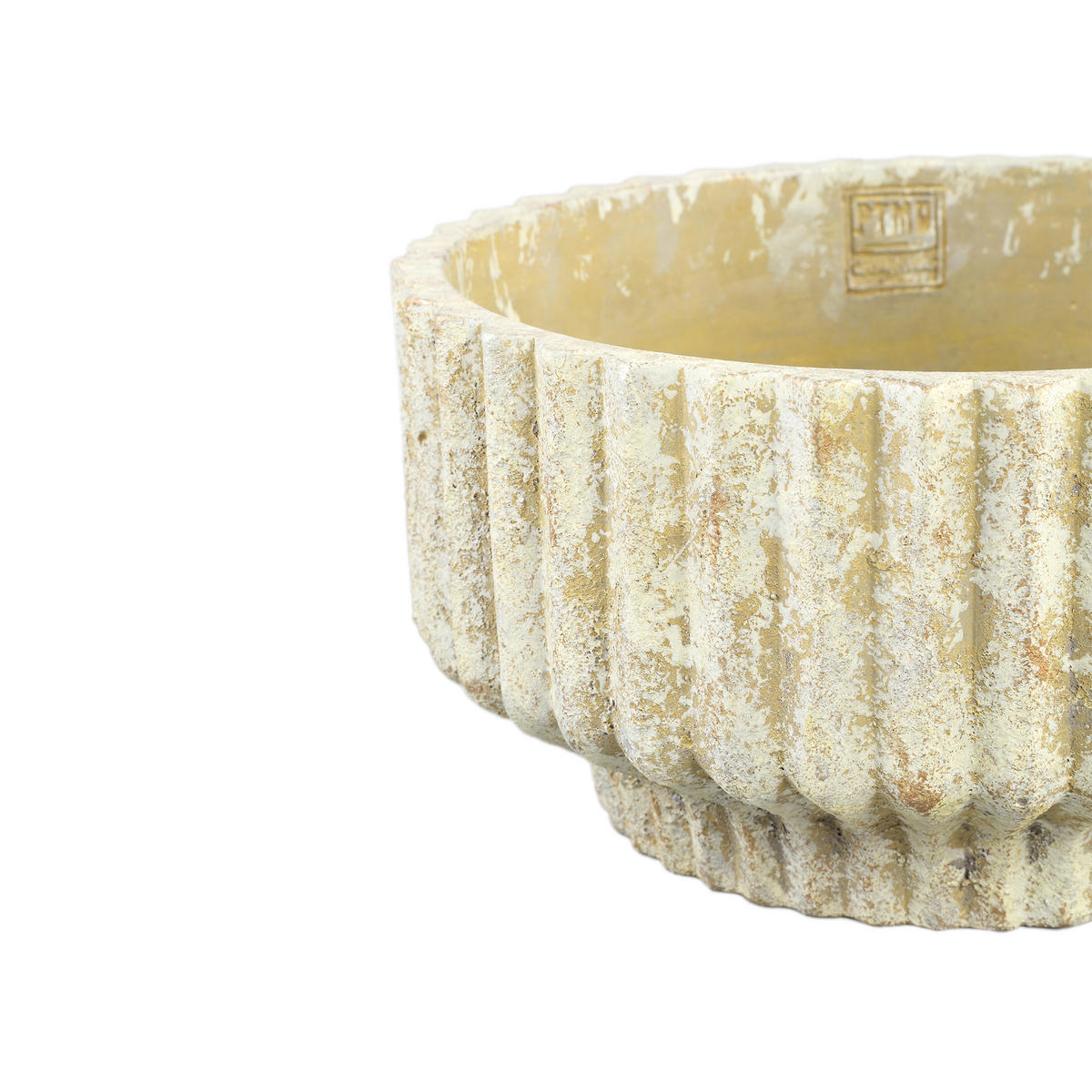 TOPF Gabriel Beige 30/30/15cm - Beige, Stein (15cm) - PTMD Collection