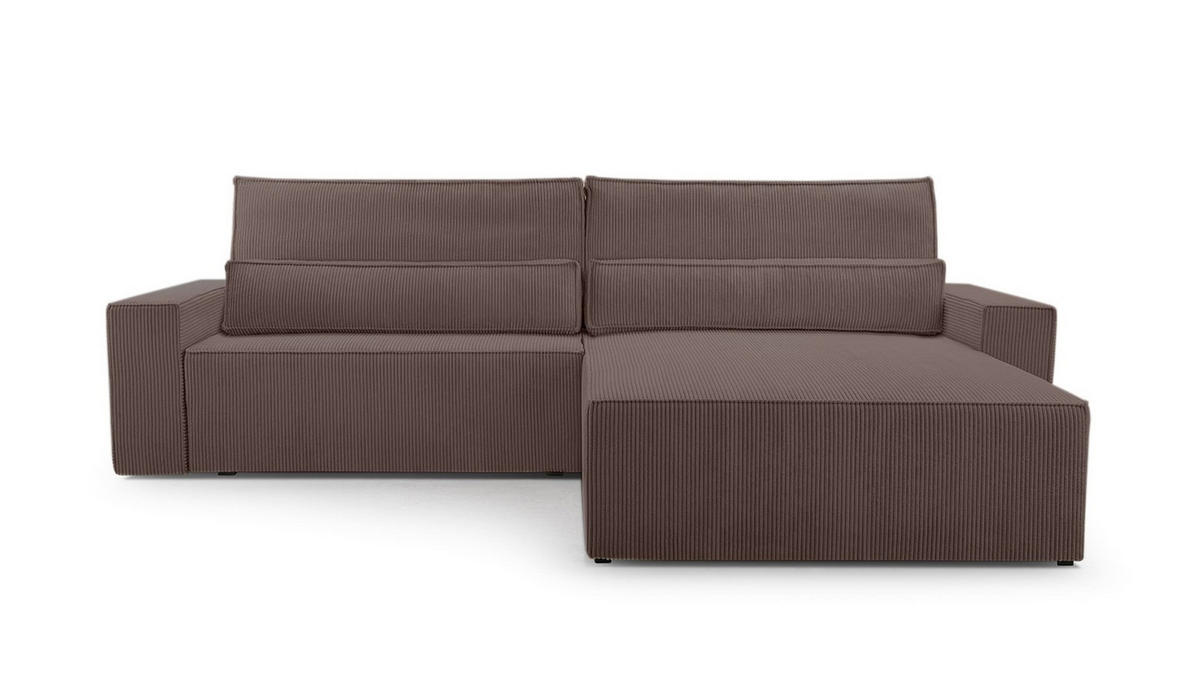 ECKSOFA - Denver L - Braun - Braun, Holz (290/200cm) - Möblo