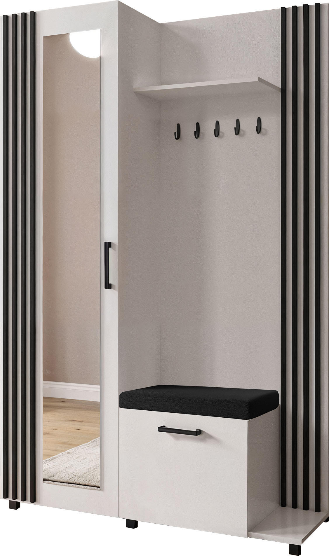 WFL Group Garderobe Mehrfarbig 137x207x42 cm