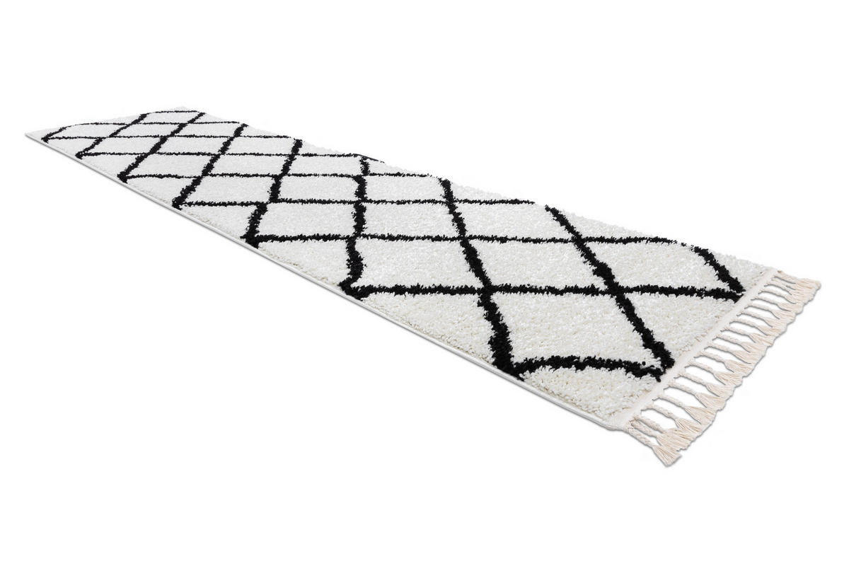TEPPICH Berber 70/300 cm - Weiß, Textil (70/300cm) - rugsX