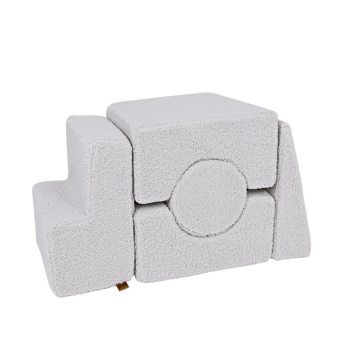 SCHAUMSTOFF-BAUSTEINE für Kinder, Shape, Bearly, Weiß - Weiß Hochglanz, Textil (45/30/169cm) - MeowBaby