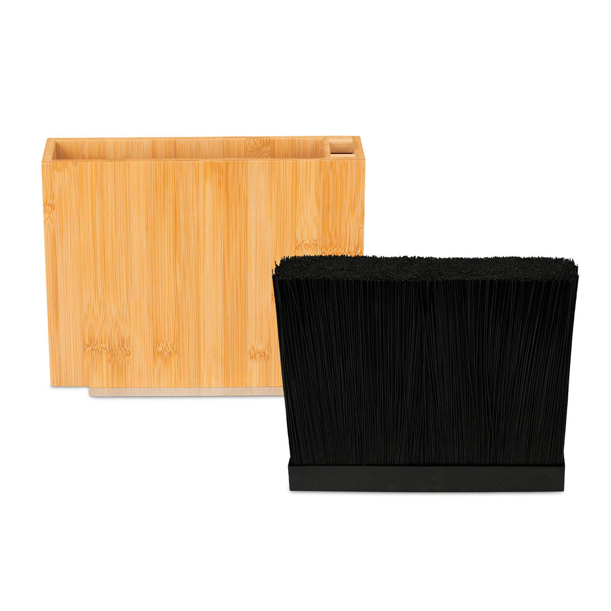 MESSERBLOCK - Hellbraun, Holz/Kunststoff (30/23/12cm) - Relaxdays