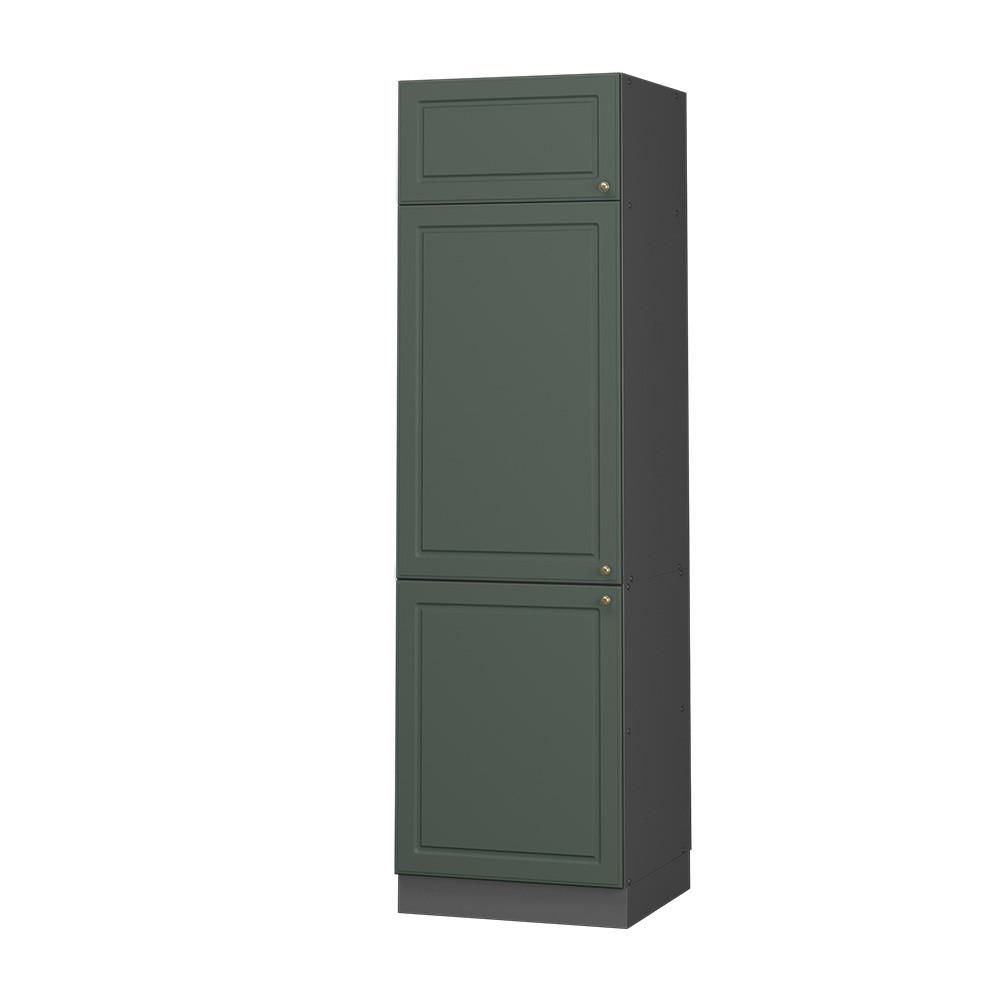KÜCHENSCHRANK Fame-Line Grün-Gold Landhaus 60 cm - Anthrazit/Grün, Holzwerkstoff (60/206.8/58.1cm) - Vicco