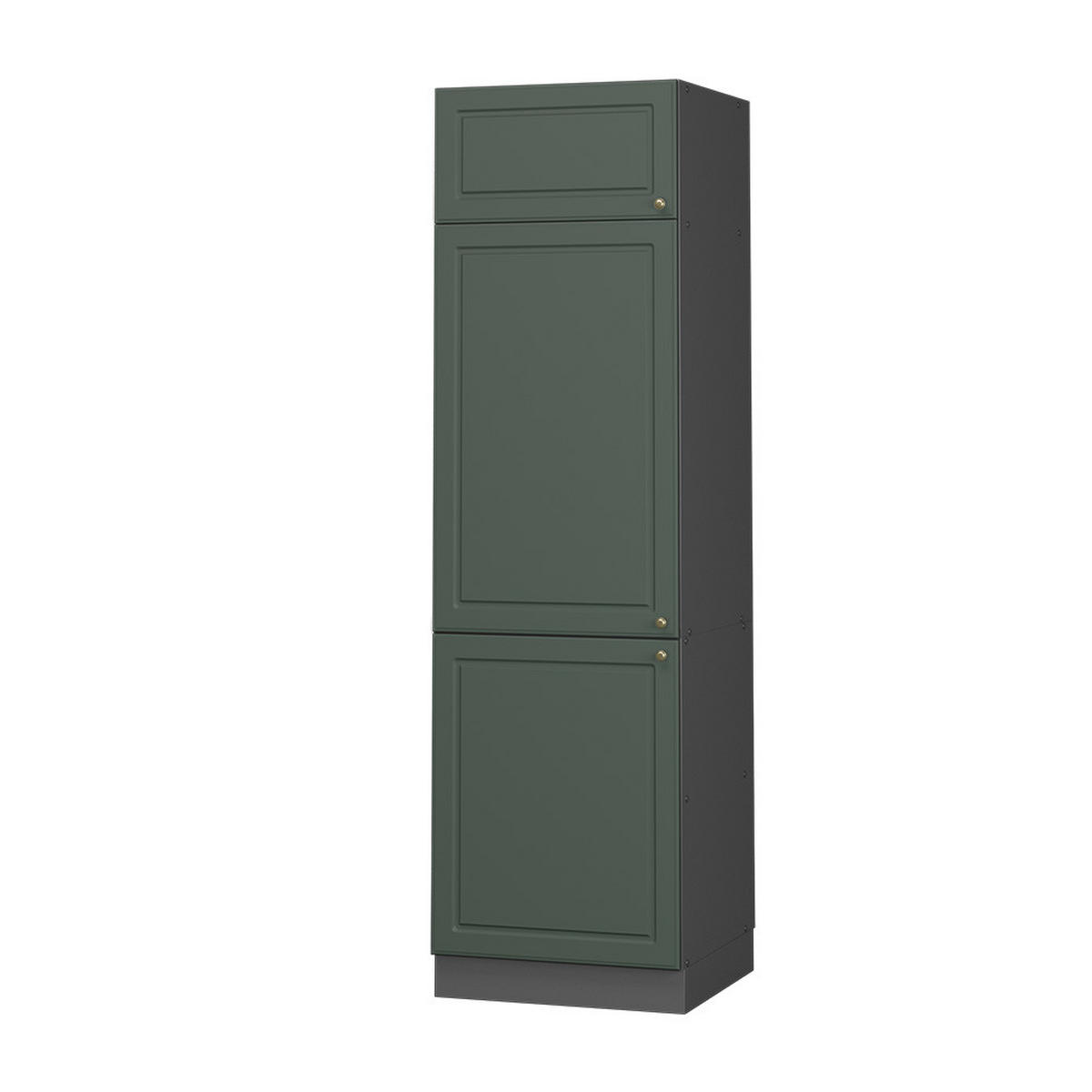 KÜCHENSCHRANK Fame-Line Grün-Gold Landhaus 60 cm - Anthrazit/Grün, Holzwerkstoff (60/206.8/58.1cm) - Vicco