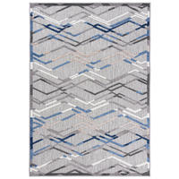 TEPPICH In-Outdoor Blau Abstract, Streifen - Kurzflor Rechteckig Grau - 160 x 230 cm - Blau, Textil (160/230cm) - Mazovia