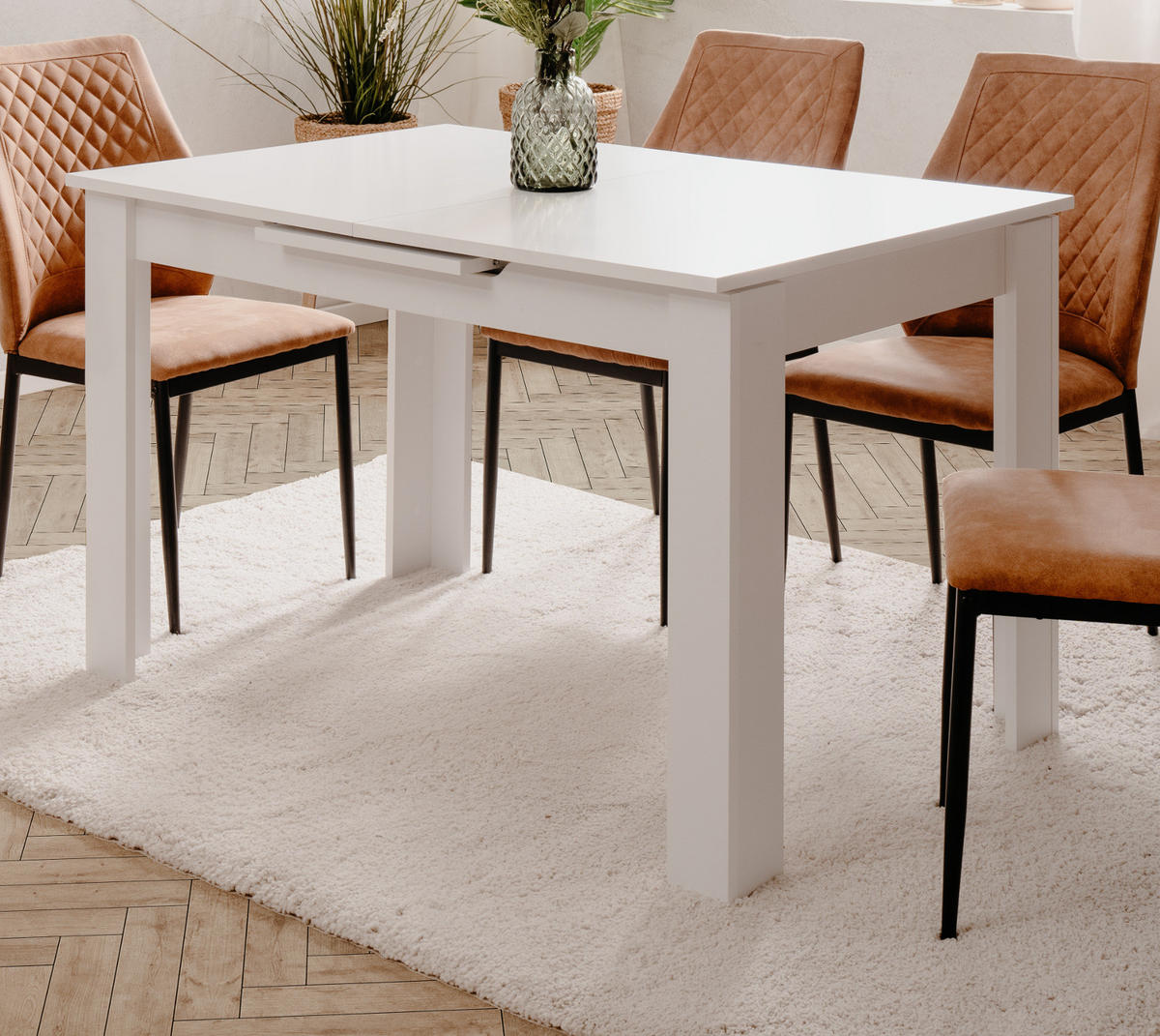 ESSTISCH weiß 125 - 165 cm, Küchentisch ausziehbar - Weiß, Holzwerkstoff (125/75/75cm) - Furn.Design