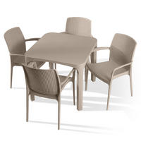 GARTENMÖBEL-SET LEOPSI, RANTU 5-tlg, Beige - Beige, Kunststoff - KONSIMO®