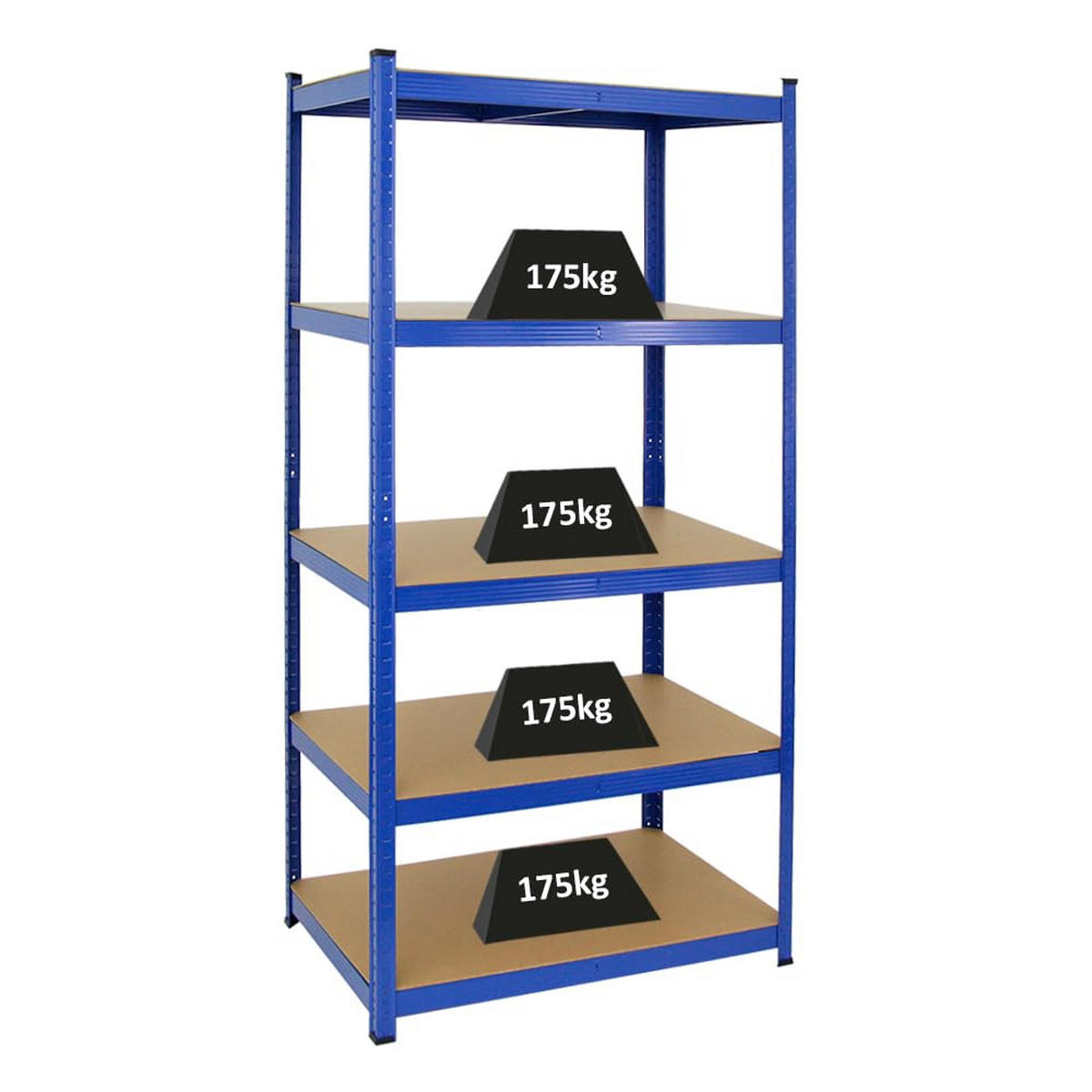 SCHWERLASTREGAL Taurus 180x90x60 cm Fachlast 175 kg Blau - Blau, Metall (90/180/60cm) - PROREGAL