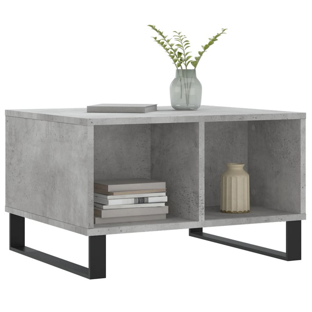 COUCHTISCH Betongrau 60x50x36,5 cm Holzwerkstoff - Grau, Holzwerkstoff (60/50/36.5cm) - furnicato