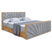BOXBETT mit Matratze H3 und Lattenrost - LOLLI6-Z - 180x200 - Grau Casablanca - Grau, Holzwerkstoff (180/200cm) - ALTDECOR