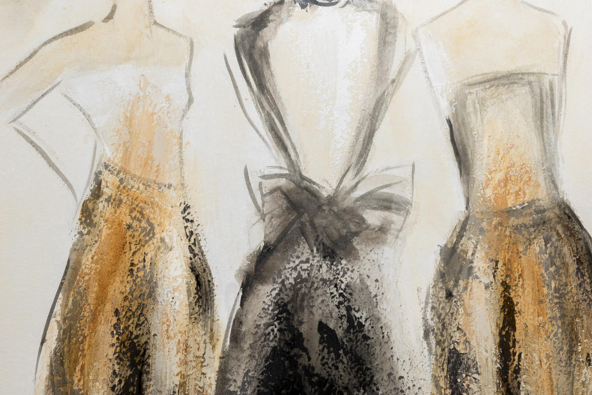 OLEJOMAĽBA 60/90 cm, Zvieratá - hnedá/béžová, drevo/textil (60/90cm) - KUNSTLOFT
