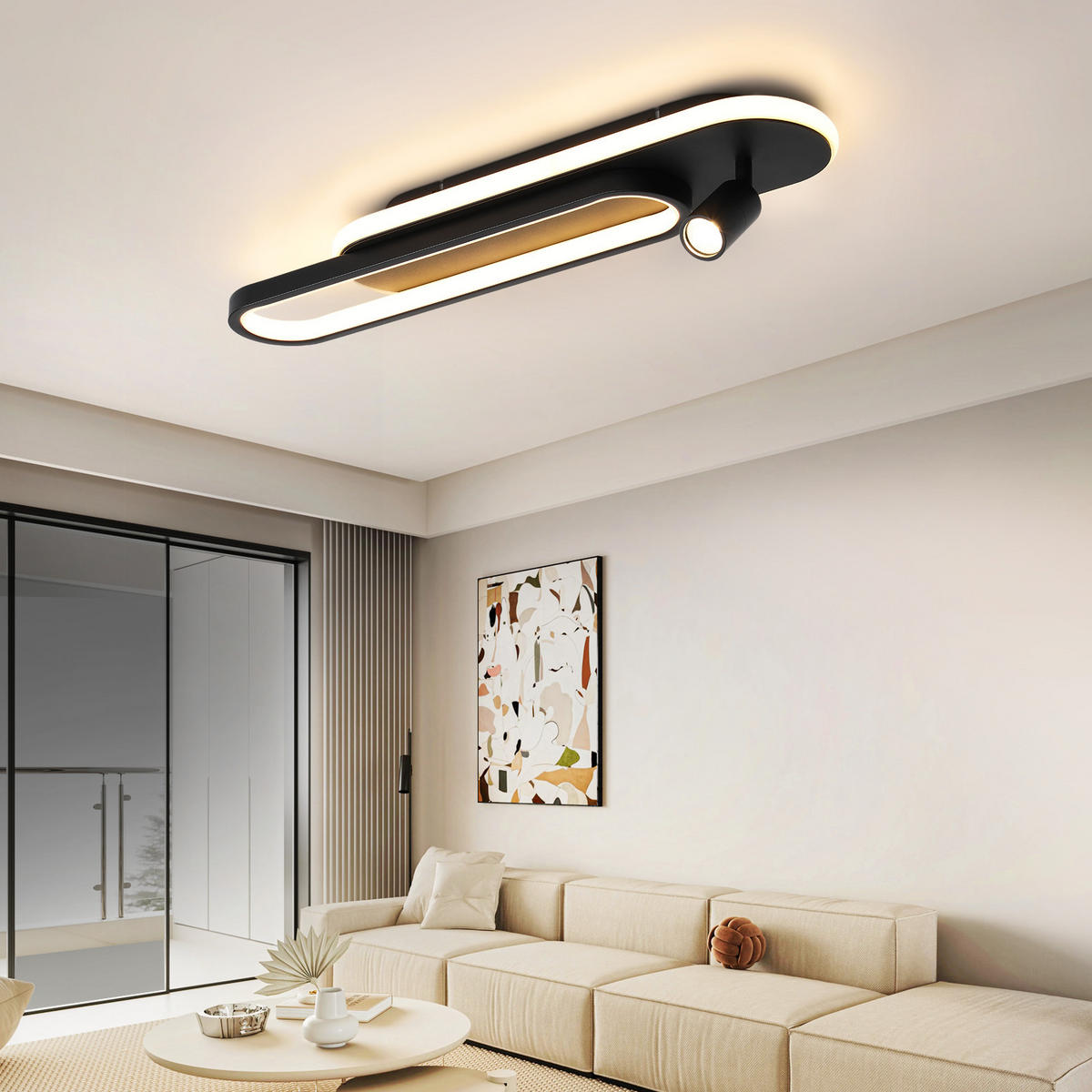 LED-DECKENLEUCHTE Sarnel 13/13/15.5 cm - Schwarz, Metall (13/13/15.5cm) - ZMH
