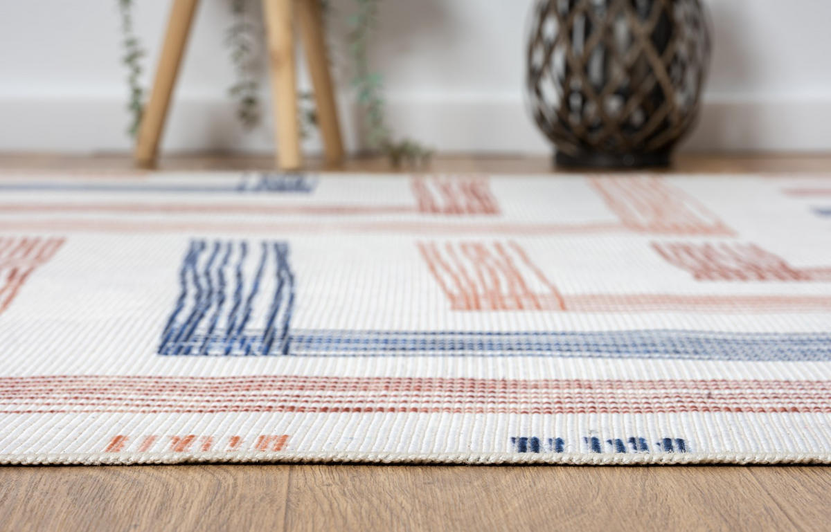 TEPPICH Marilla Rostfarben,Dunkelblau,Creme 160/230 cm - Rostfarben, Textil (160/230cm) - My-Rug