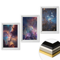 WANDBILDER 3er-Set - 40x60 cm Weißer Rahmen - Kosmische Sternenlandschaften - Weiß, Kunststoff (40/60cm) - ArtPrintCave