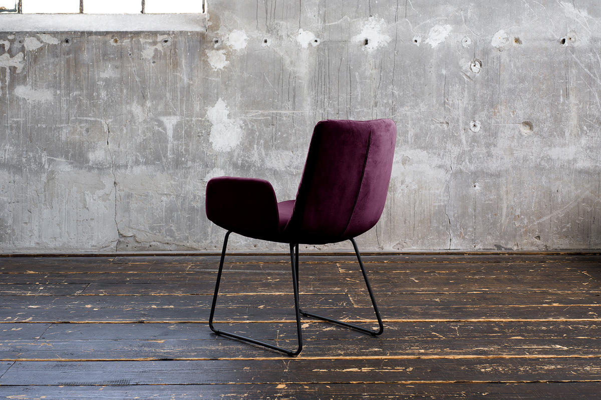 ESSZIMMERSTUHL NEW CHARME Violett Velvet (1er-Set) - Violett, Textil (59/87/66cm) - KAWOLA