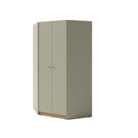 DREHTÜRENSCHRANK VETTA 95/195/95cm 2-türig Grün - Eichefarben/Grün, Holzwerkstoff (95/195/95cm) - MASSENO