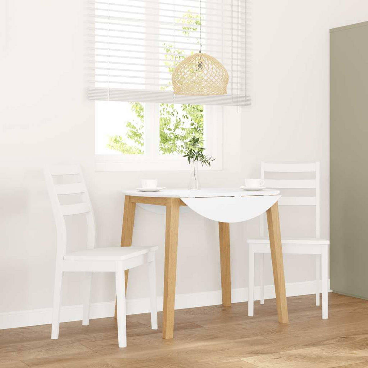 ESSZIMMERSTÜHLE 2 Stk. Weiß Massivholz Gummibaum 48.5*49*90cm - Weiß, Holz (48.5/90/49cm) - ZMH