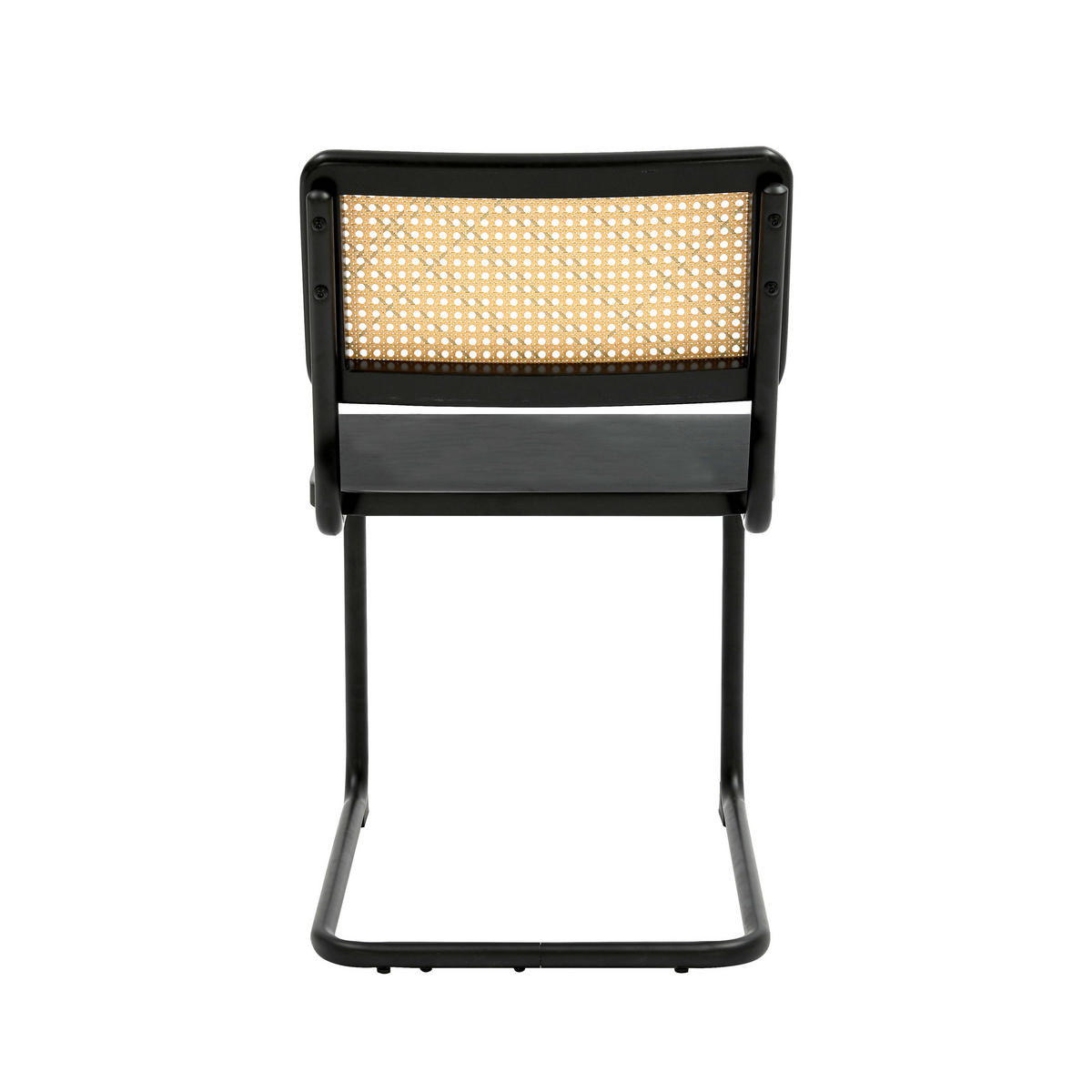 STUHL 2-tlg., Schwarz - Schwarz, Holz/Metall (55/79/48cm) - Oviala