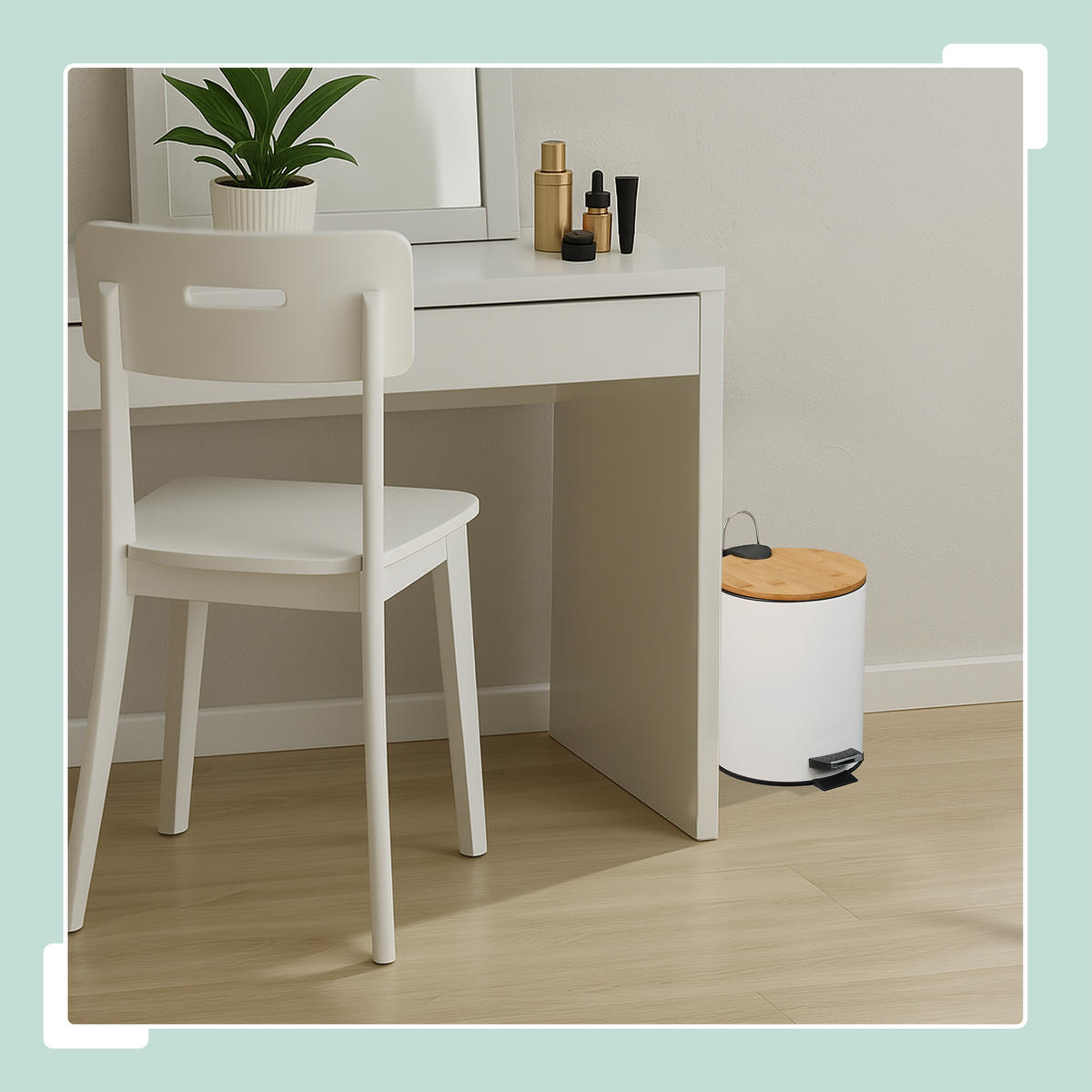 BAD-SET - Multicolor, Holz/Kunststoff (20.5/26/25cm) - Relaxdays