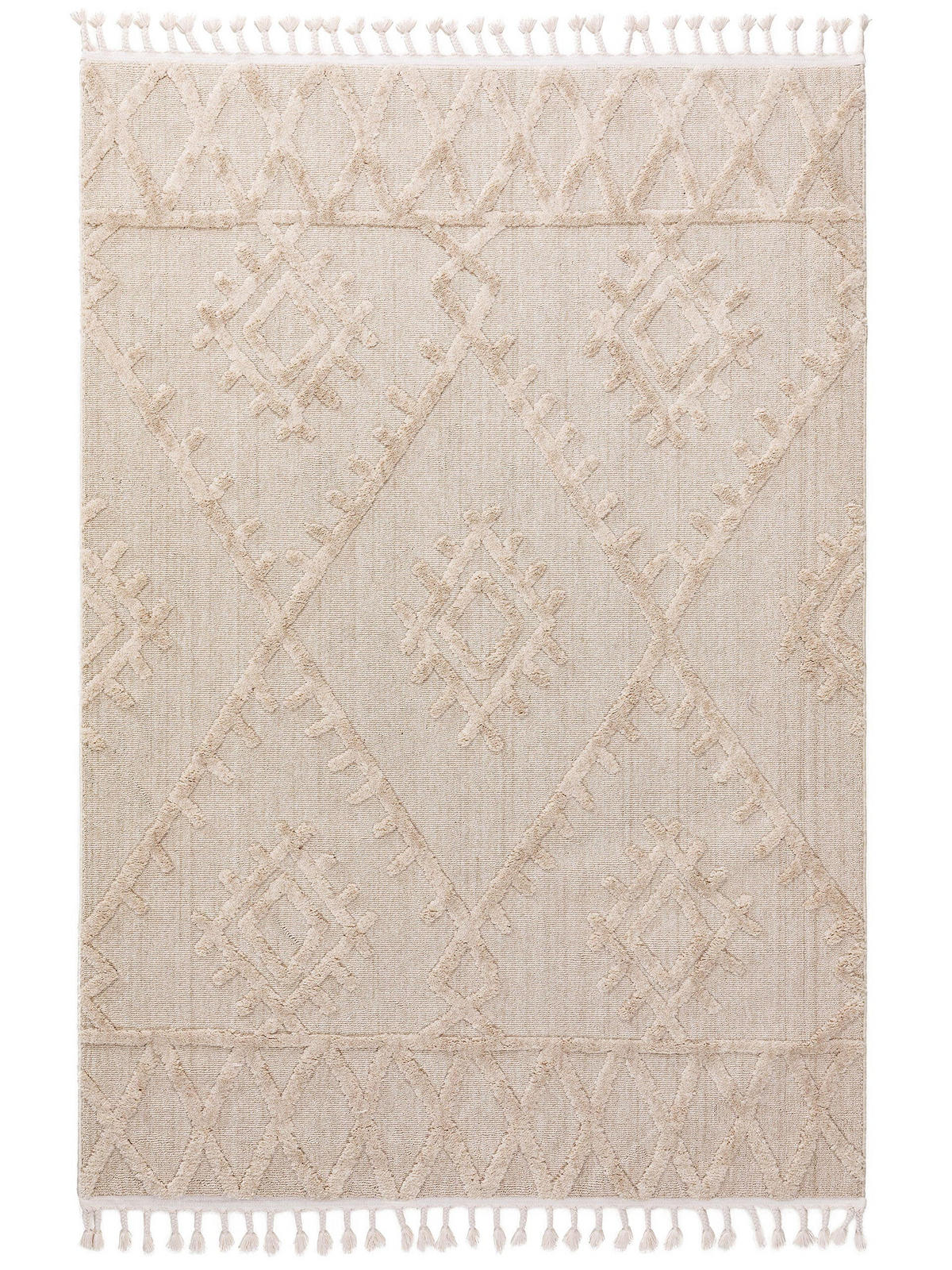 TEPPICH Oyo Cream 120x180 cm - Creme, Textil (120/180cm) - benuta Pop