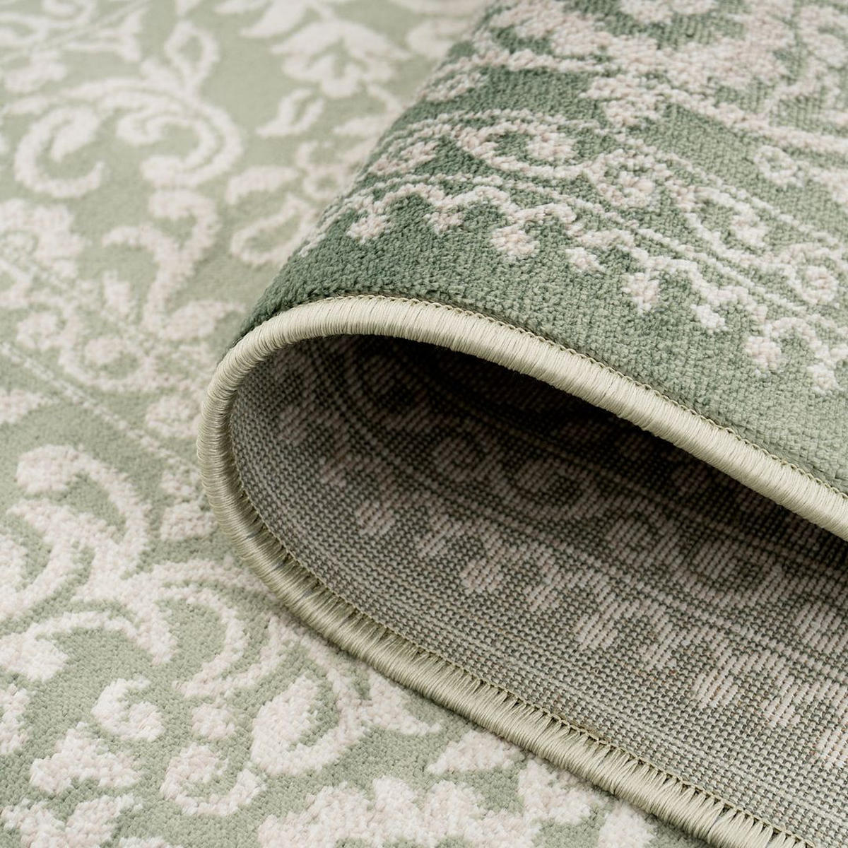 WEBTEPPICH Havana Jamilia Grün - Grün, Textil (119/170cm) - Kukoon Rugs
