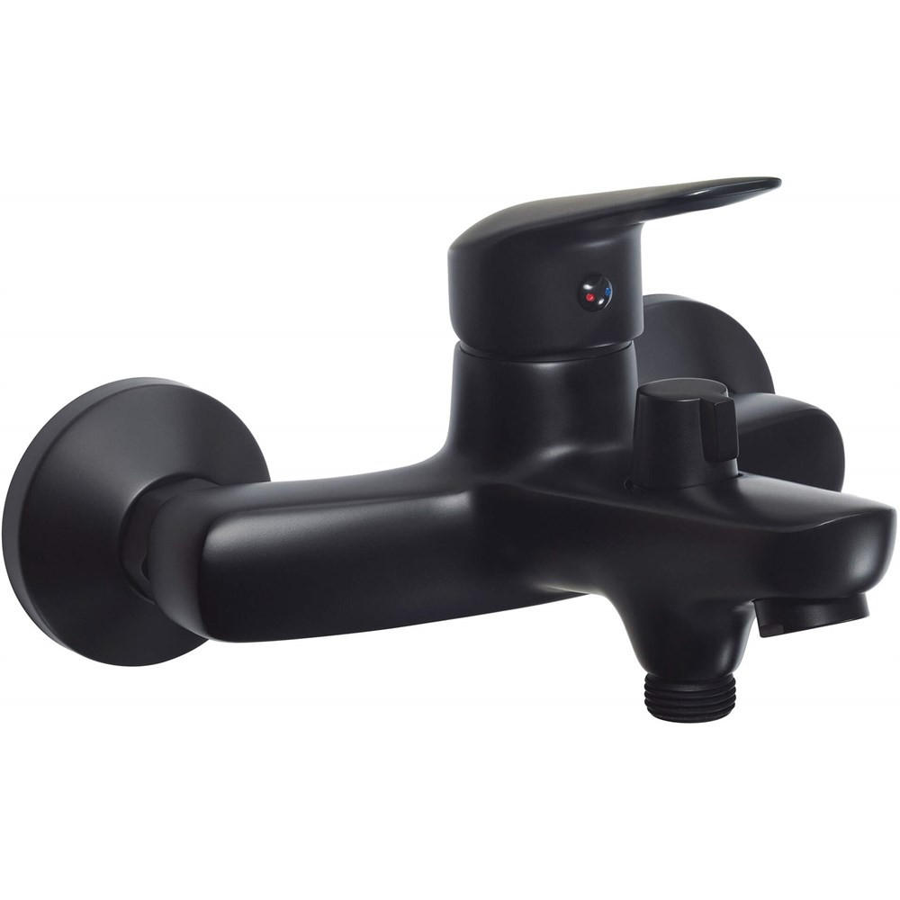 BADEWANNENARMATUREN Schwarz 18.9/15/12.9 cm BMON10M - Schwarz, Metall (15/12.9/18.9cm) - Deante