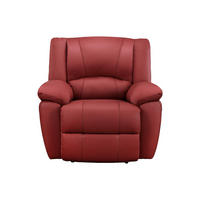 RELAXSESSEL - 1 Person - Leder - Rot - - Rot, Leder (102/97/99cm) - Vente-Unique