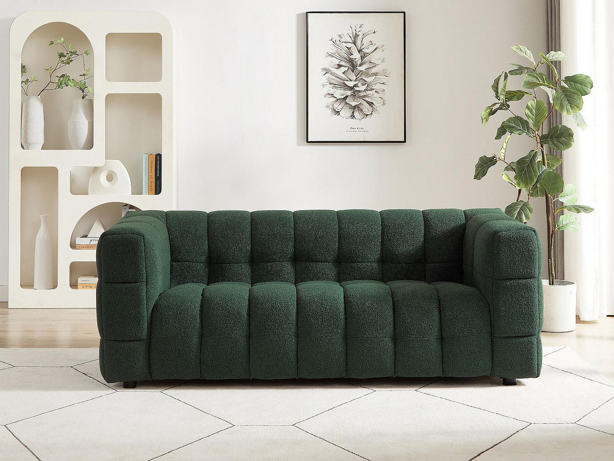 SOFA - 2 Personen - stoff - grün Lerici - Grün, Holz/Textil (189/72/89cm) - Vente-Unique