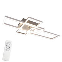 LED-DECKENLEUCHTE Flamhain 35/9.5/64.5 cm - Silberfarben, Metall (64.5/35/9.5cm) - ZMH
