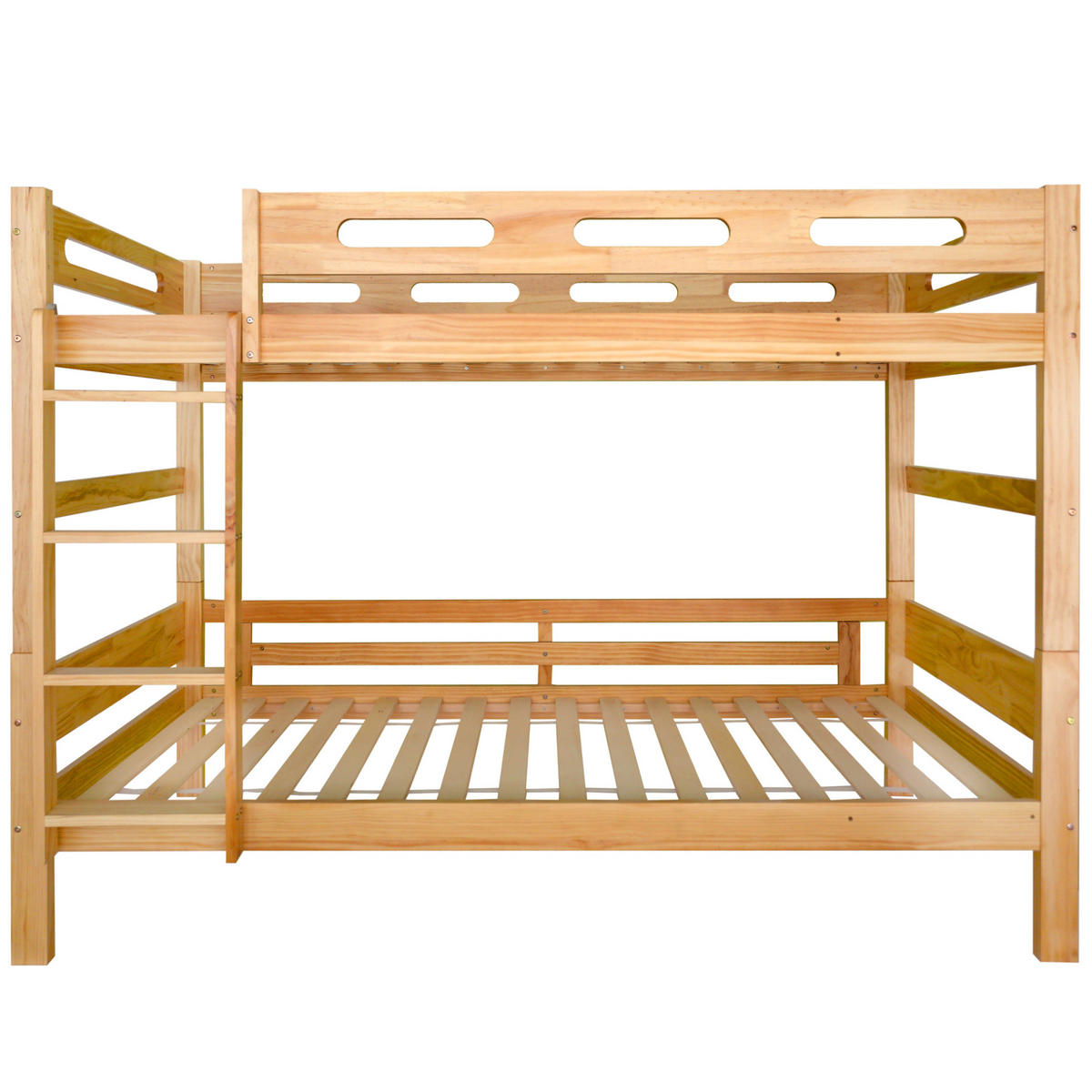 KATNI krevet od borovine 90x200 cm natur može se razdvojiti u 2 kreveta, stabilna konstrukcija - prirodne boje, drvo (90/200cm) - Modfu