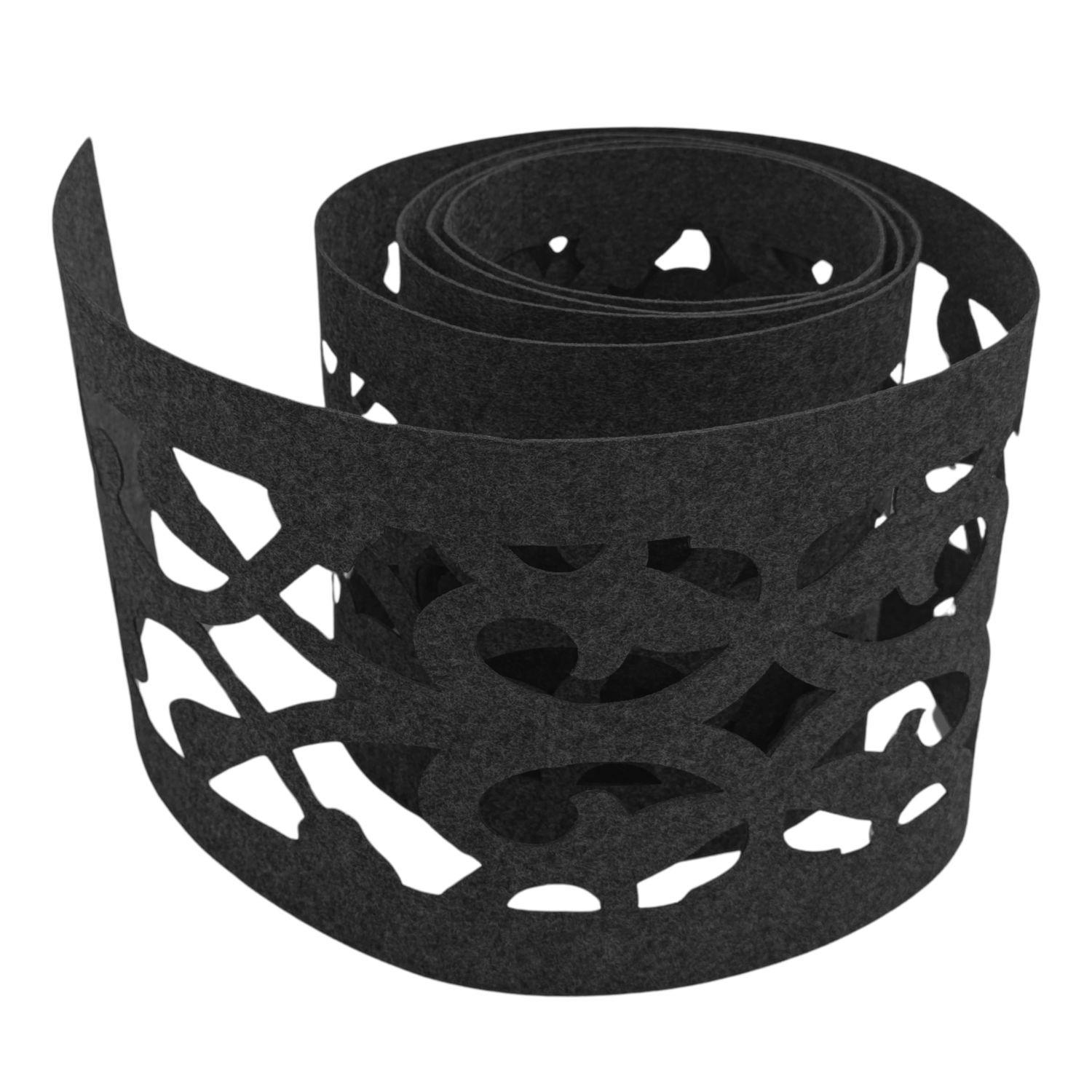 SICHTSCHUTZSTREIFEN Design Vlies Dekor Orient Einzelstreifen Schwarzgrau 2,55m - Schwarz, Kunststoff (260/19cm) - ZAUN|ZU