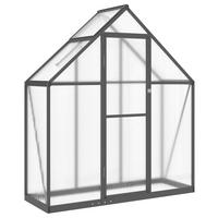 GEWÄCHSHAUS Mit Fundamentrahmen Anthrazit 169/58/195 Cm Alu - Anthrazit, Metall (169/195/58cm) - vidaXL