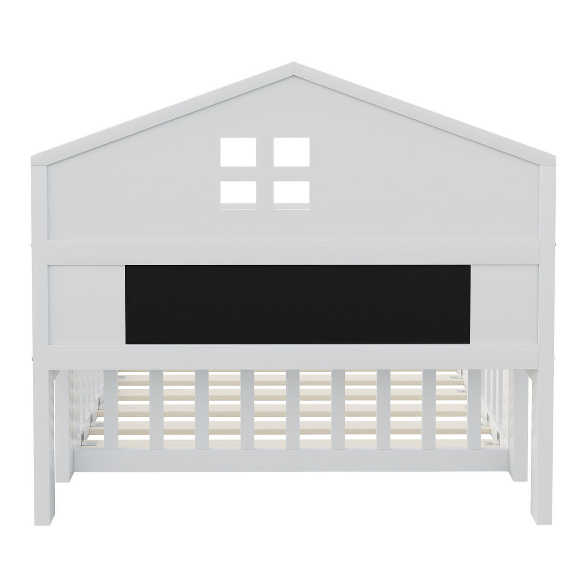 KINDEREINZELBETTEN aus Massivholz 90x200 cm in Weiß mit Lattenrost & Stauraum - Weiß, Holz (90/200cm) - Modfu