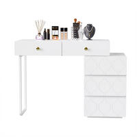KONSOLENTISCH mit Metallfüßen und Rillen-Design - Schwarz, Holzwerkstoff/Metall (37.5/120/80cm) - Urban Meuble