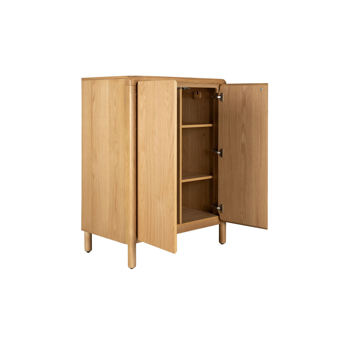 AUFBEWAHRUNGSSCHRANK Storm 2 Türen Natur - Naturfarben, Holzwerkstoff (90/120/55cm) - Zuiver