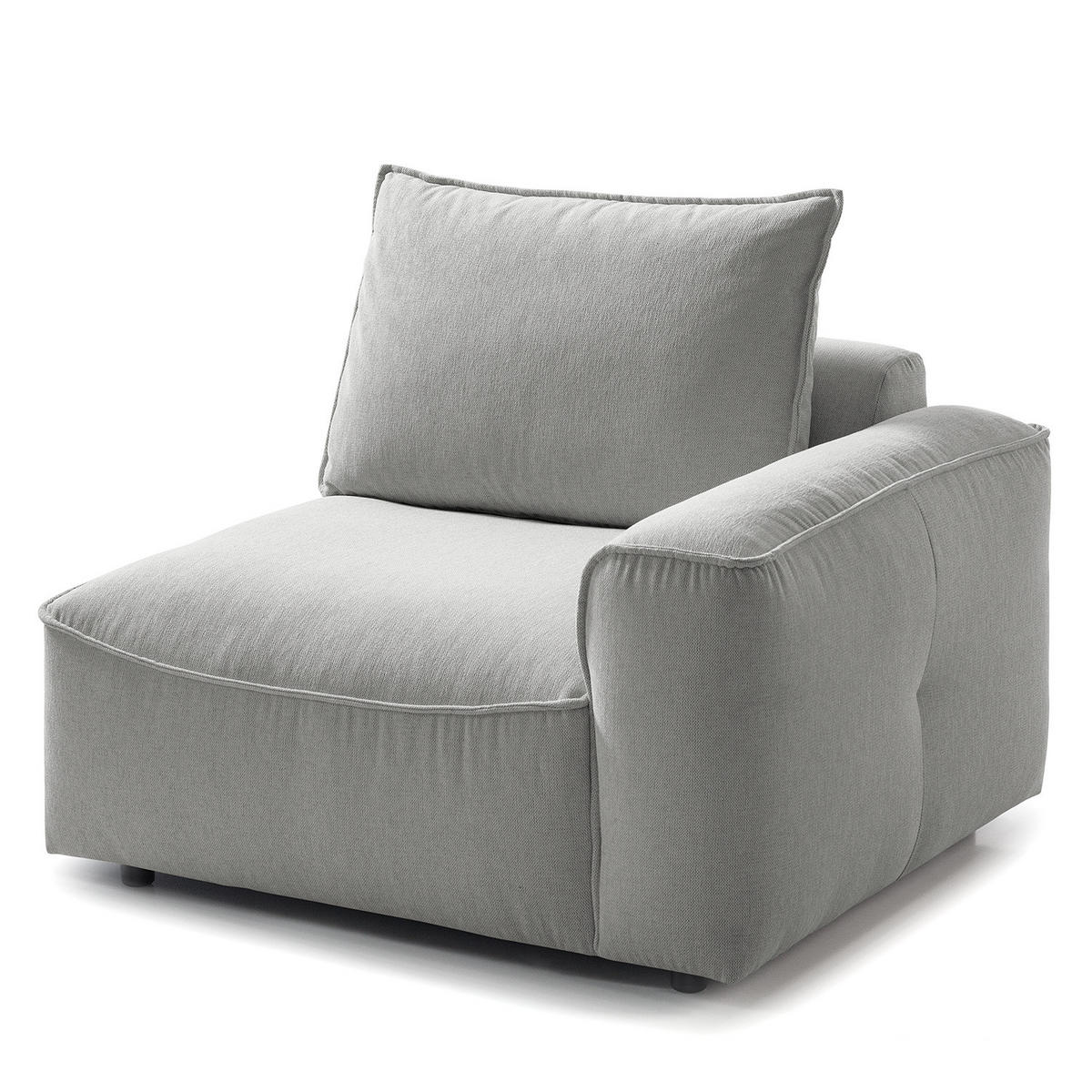MODULSESSEL - Hellgrau, Holz/Textil (104/82/99cm) - home24