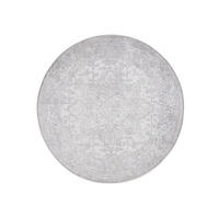 VINTAGE-TEPPICH Miray waschbar ø 160 cm rund - Grau, Kunststoff (160/160cm) - benuta Nest