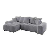ECKSOFA Ottomane links/rechts ENIL-L 290x175x84 Hellgrau Velours - Hellgrau, Holzwerkstoff/Kunststoff (290/175cm) - ALTDECOR