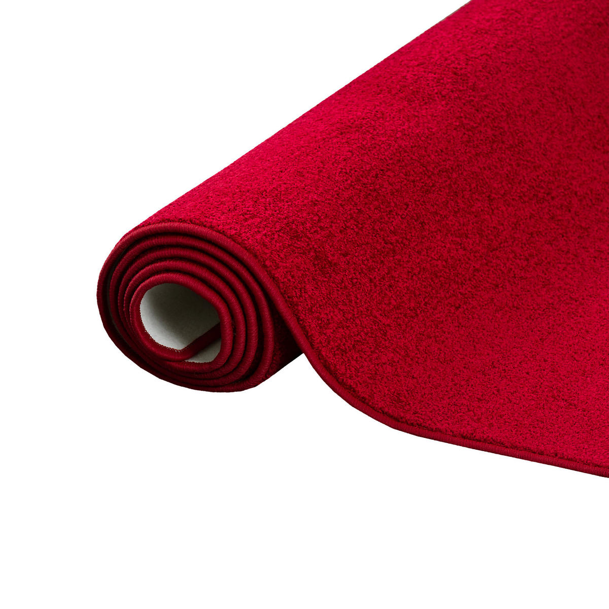 HOCHFLOR VELOURS LÄUFER TEPPICH LUNA - Rot, Textil (100/300cm) - Snapstyle