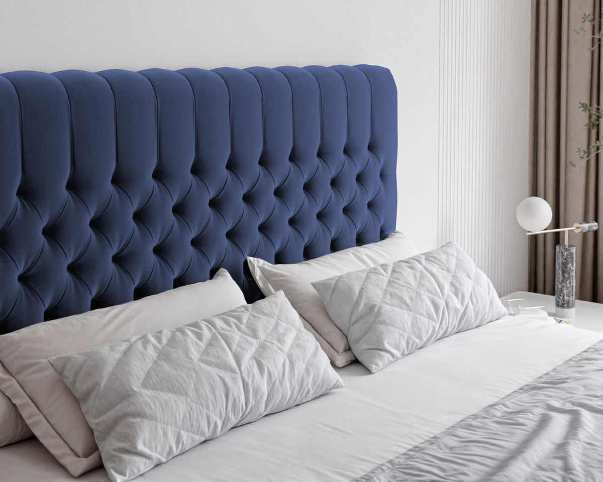 BOXBETT 140x200 cm mit Topper - Blau, Holzwerkstoff/Textil (140/200cm) - Idohome