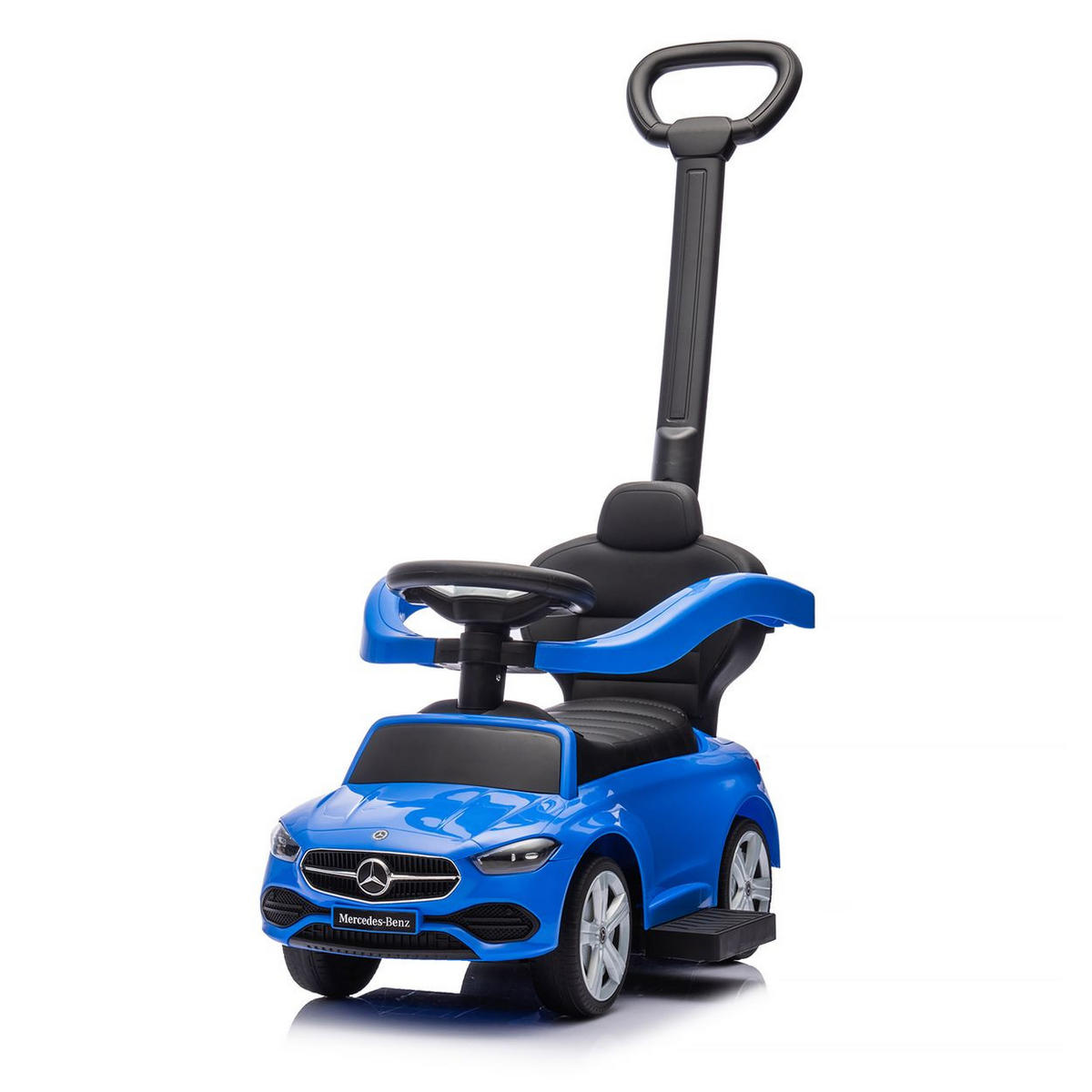RUTSCHER Mercedes Benz C-Klasse blau Stauraum Fußstütze Schiebegriff Hupe - Blau, Kunststoff (84/40/83cm) - Chipolino