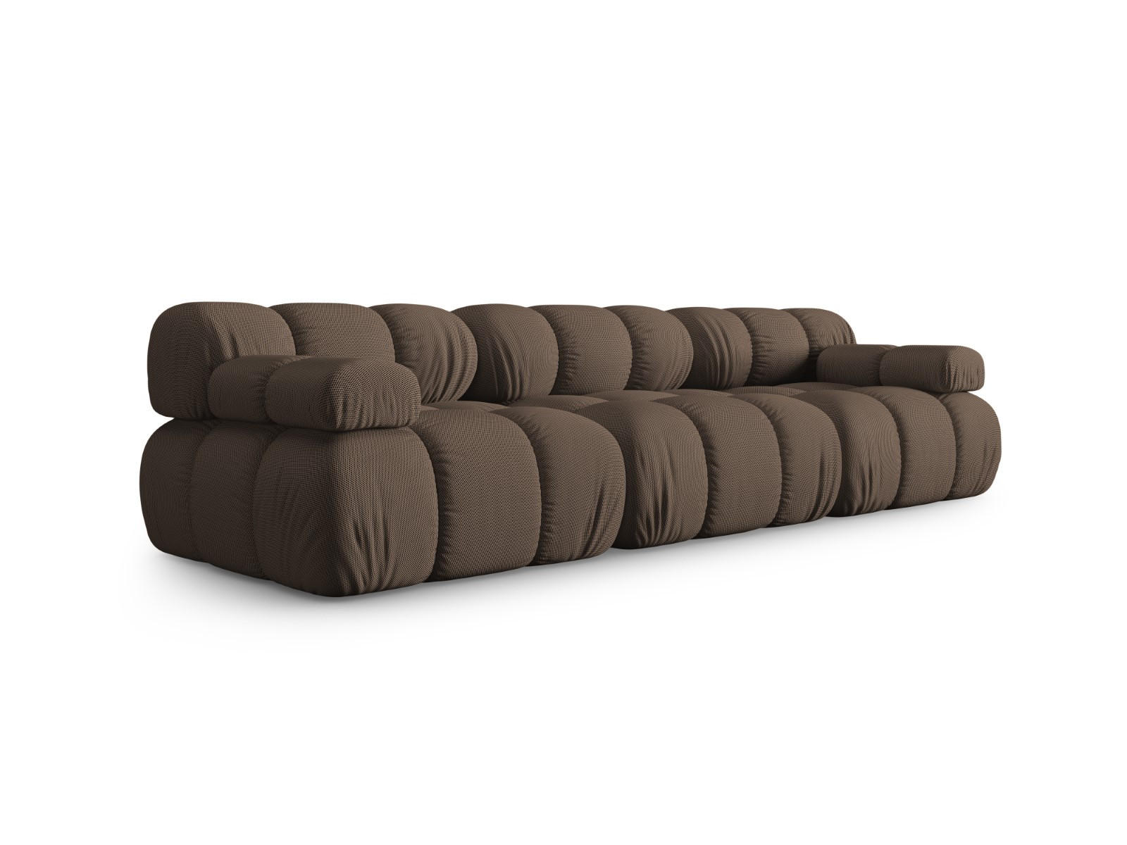 SOFA modular Bellis aus 3D-Stoff braun 3 Sitzplätze - Braun, Textil (94/70/282cm) - Micadoni