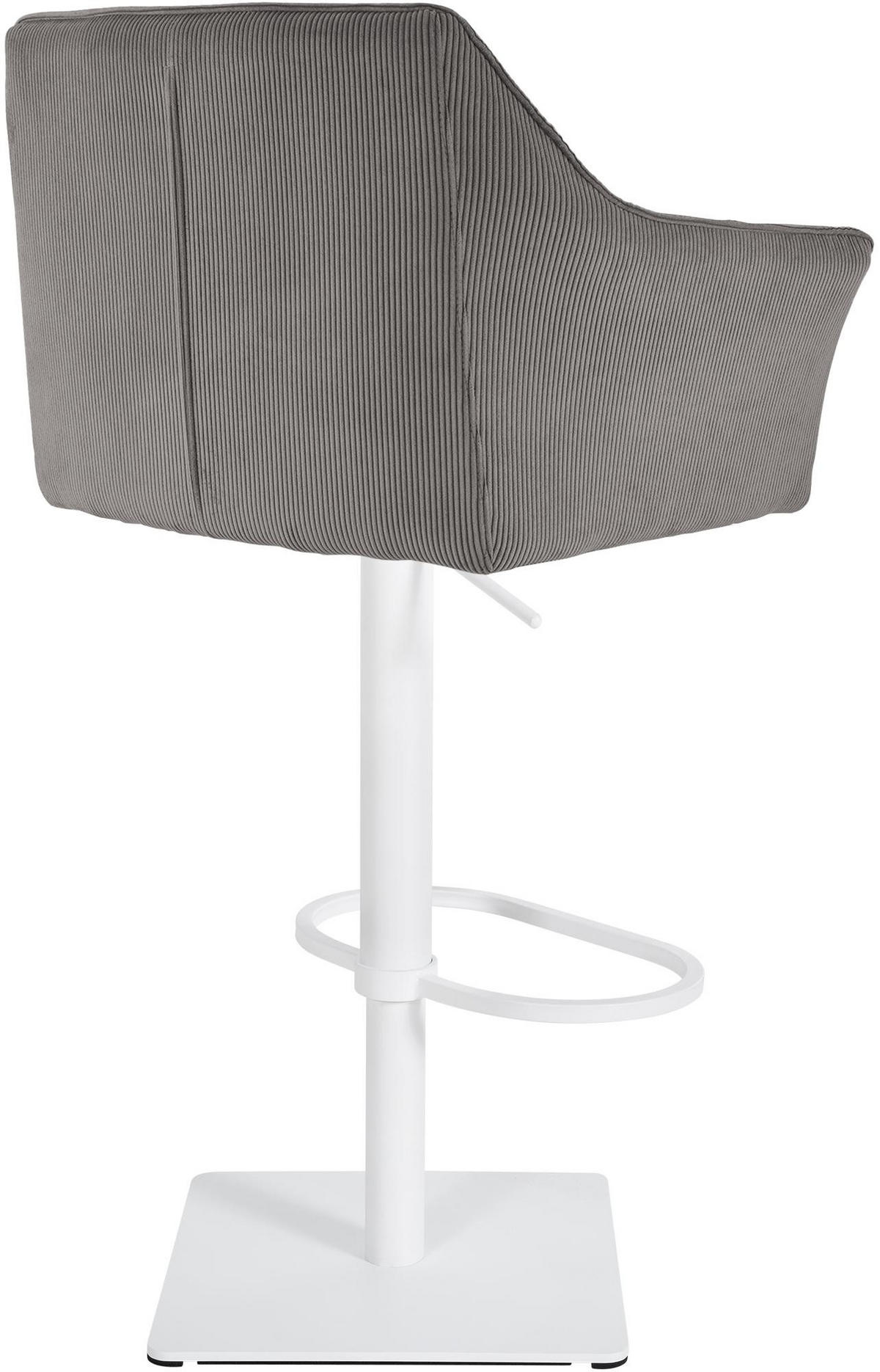 BARHOCKER Cord Taupe - Taupe/Weiß, Textil/Metall (64/88/45cm) - CLP