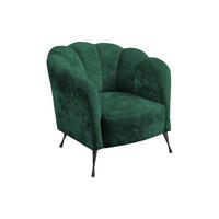 POLSTERSESSEL Adria mit Metallfüßen - Dunkelgrün/Schwarz, Holzwerkstoff/Textil (87/78/83cm) - Ravio