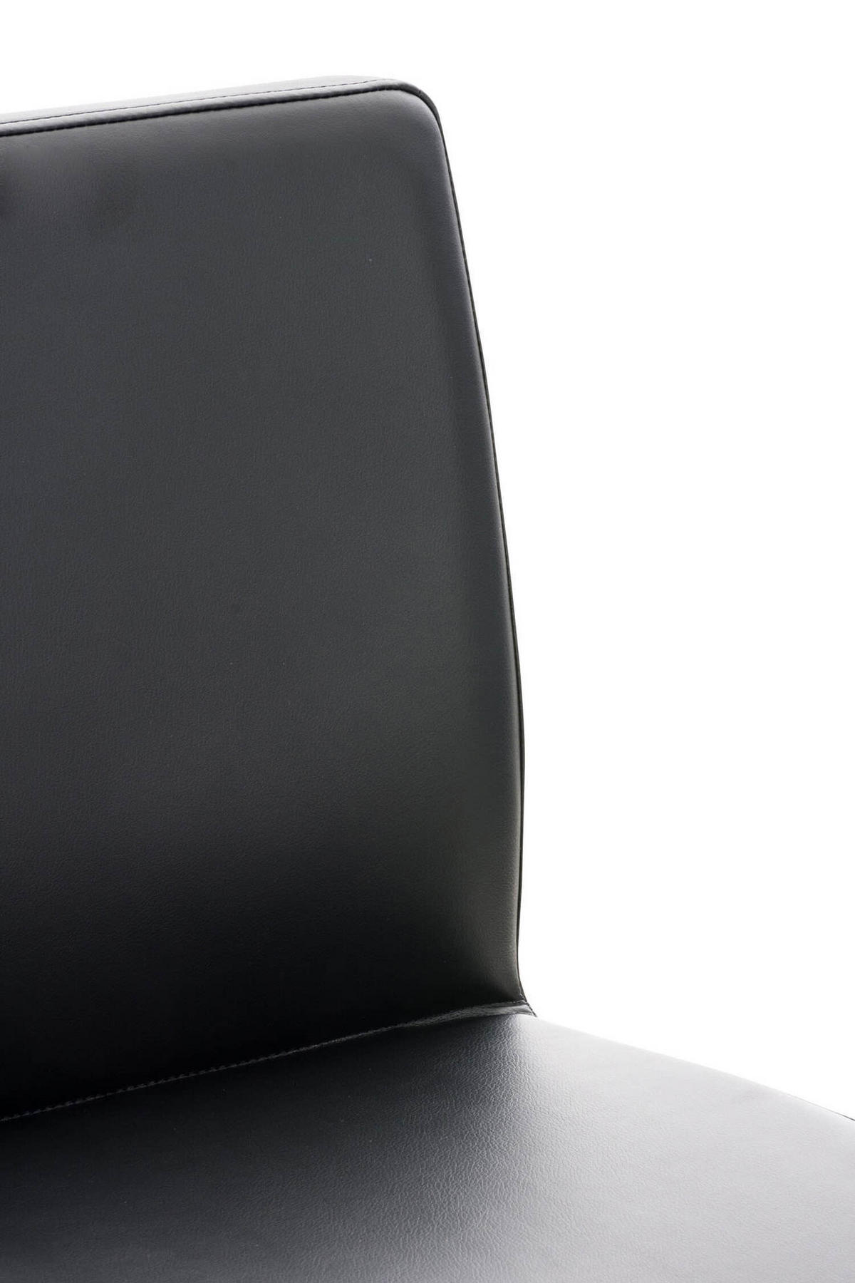 BARHOCKER Cathy, Gestell schwarz, Kunstleder Schwarz - Schwarz, Kunststoff/Textil (40/100/49cm) - TPFLiving