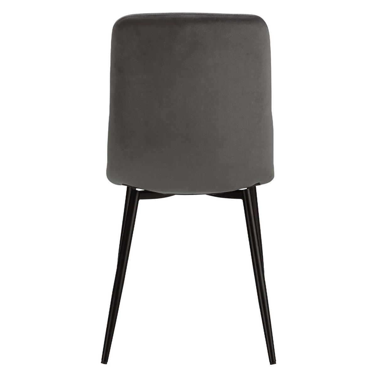 STUHL in Stahl Samt Dunkelgrau - Dunkelgrau, Textil (43/88/50cm) - Homestyle4u