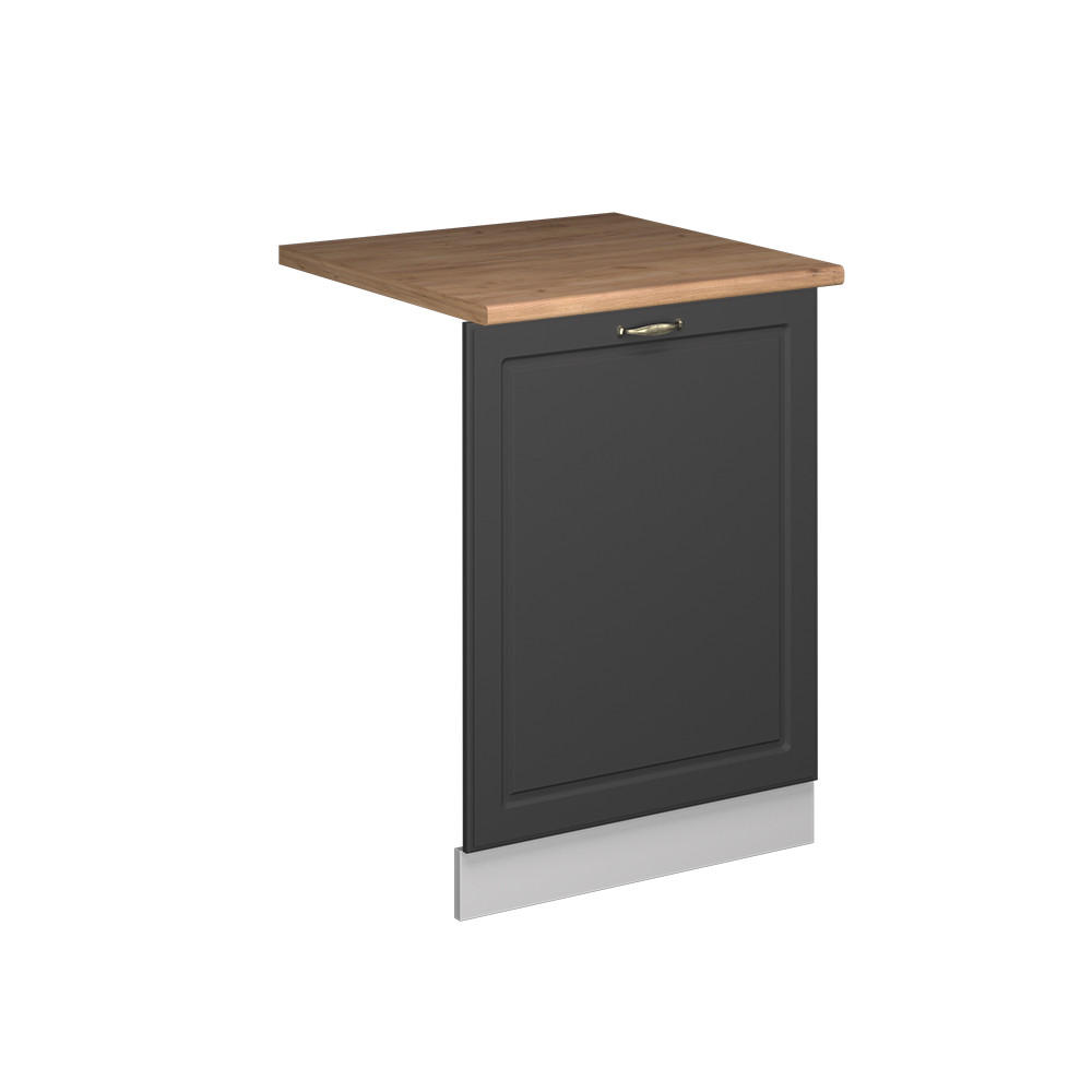 ČELNÍ PANEL MYČKY Fame-Line Anthrazit-Gold Landhaus - bílá/antracitová, kompozitní dřevo (60/81.8/1.6cm) - Vicco