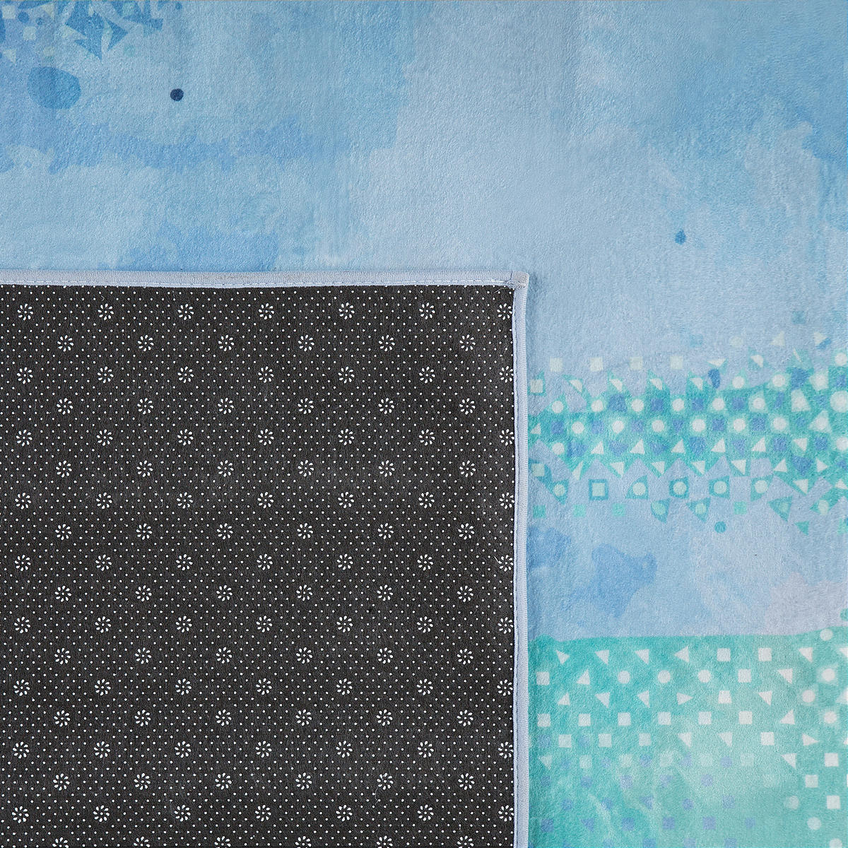 KURZFLOR-TEPPICH Susuz 150/80 cm - Blau, Kunststoff (80/150cm) - Beliani
